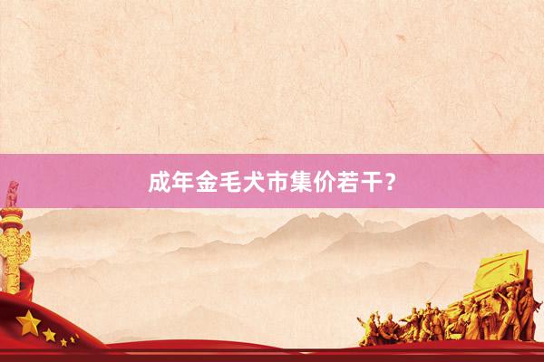 成年金毛犬市集价若干？